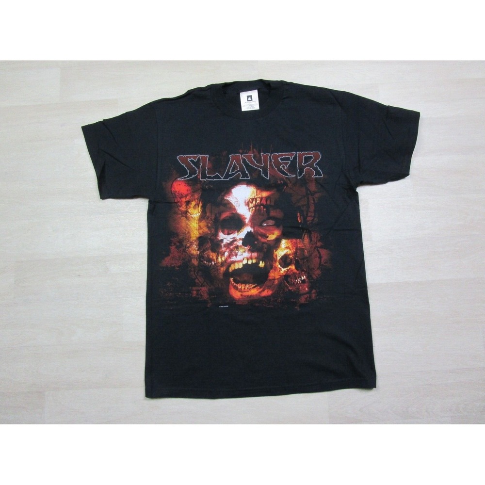 Vintage Slayer Band T Shirt (M) Y2K Horror Skulls 2000 Tour Graphic Winterland